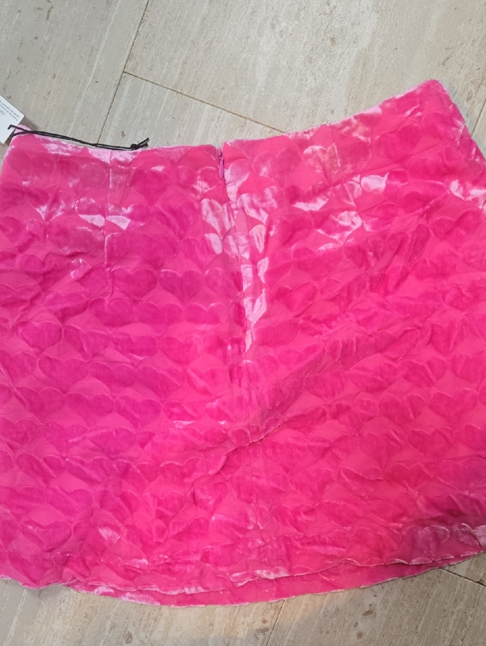 New Cupcakes and Cashmere Pink Velvet Hearts Mini Skirt - Picture 9 of 10
